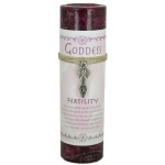 Goddess Fertility Spell Candle with Amulet Pendant