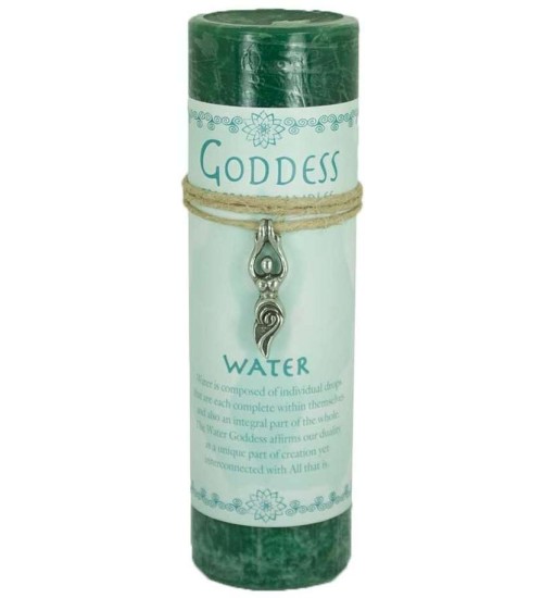 Goddess Water Spell Candle with Amulet Pendant