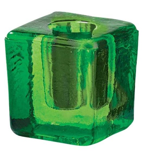 Green Glass Mini Candle Holder