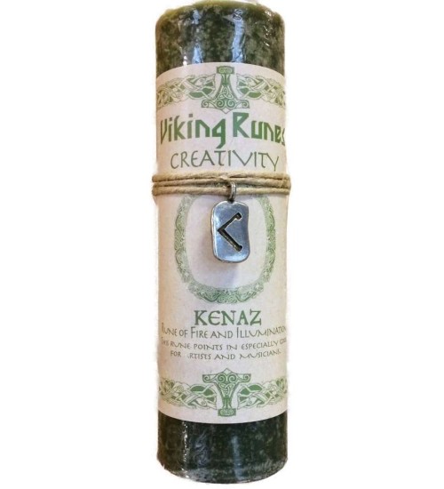 Kenaz Viking Rune Amulet Candle for Creativity