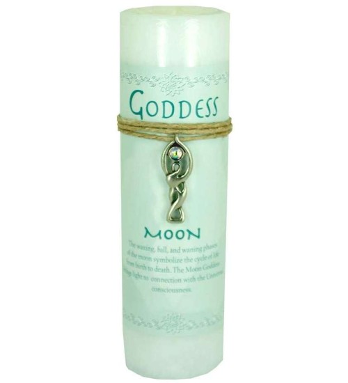 Goddess Moon Spell Candle with Amulet Pendant