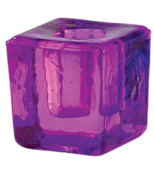 Purple Glass Mini Candle Holder