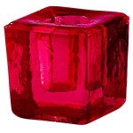 Red Glass Mini Candle Holder