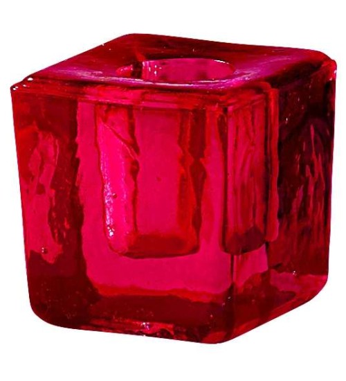Red Glass Mini Candle Holder