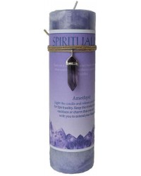 Spirituality Crystal Energy Candle with Amethyst Pendant