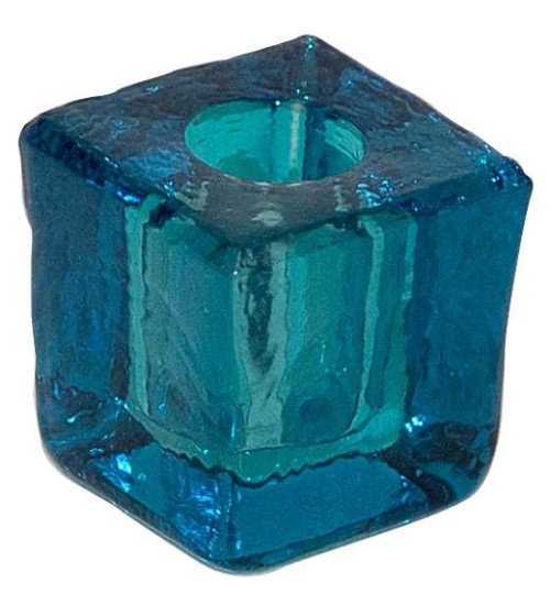 Turquoise Glass Mini Candle Holder