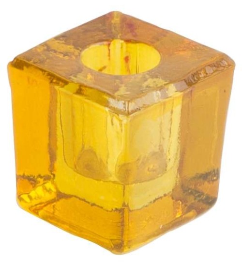 Yellow Glass Mini Candle Holder