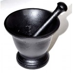Cast Iron Footed Mortar and Pestle Set