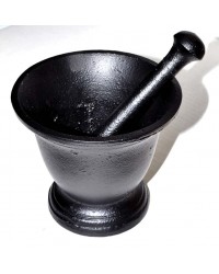 Cast Iron Footed Mortar and Pestle Set