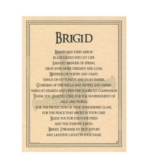 Brigid Goddess Parchment Poster