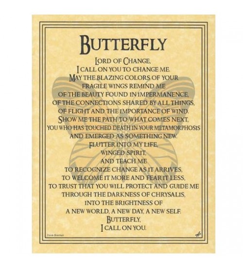 Butterfly Animal Spirit Parchment Poster