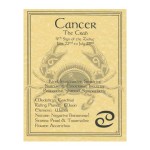 Cancer Zodiac Parchment Poster