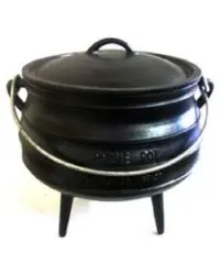 Cast Iron Potjie Cooking Cauldron - 7 .25 Gallon Size 10