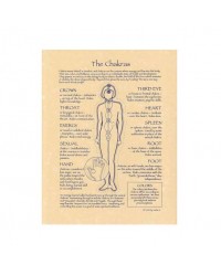 Chakras Reference Parchment Poster