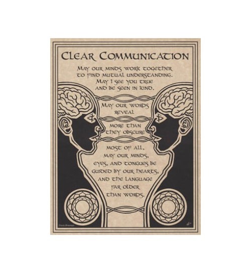 Clear Communication Prayer Parchment Poster