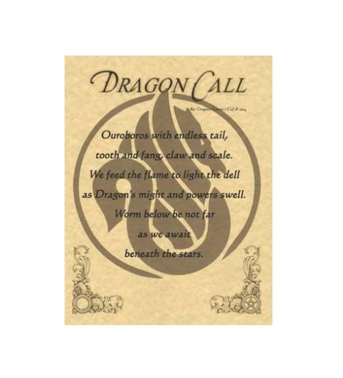 Dragon Call Ouroboros Prayer Parchment Poster