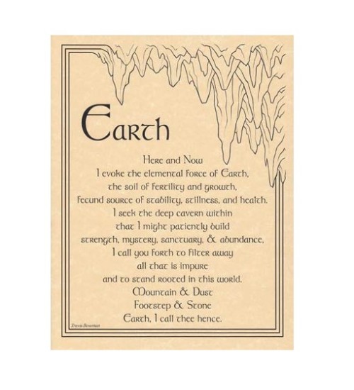 Element of Earth Parchment Poster