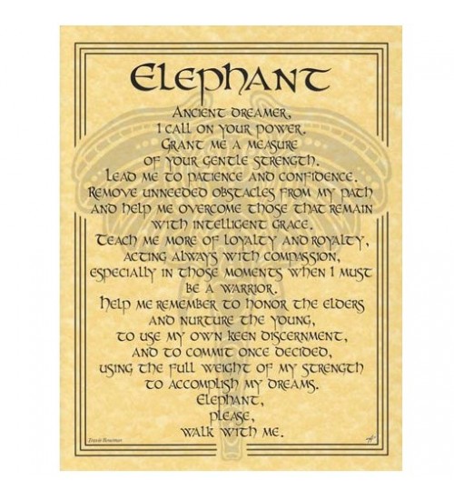 Elephant Animal Spirit Parchment Poster