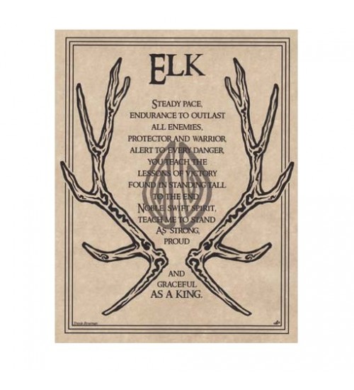 Elk Animal Spirit Parchment Poster