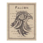 Falcon Animal Spirit Parchment Poster