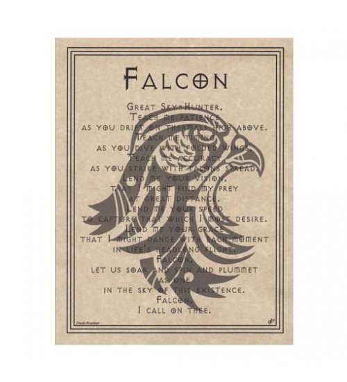 Falcon Animal Spirit Parchment Poster