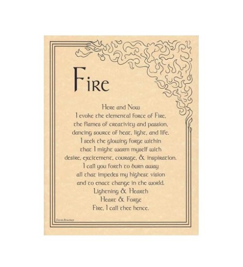 Element of Fire Parchment Poster