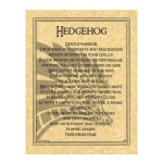 Hedgehog Animal Spirit Parchment Poster