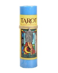 High Priestess Tarot Card Candle with Pendant for Guidance