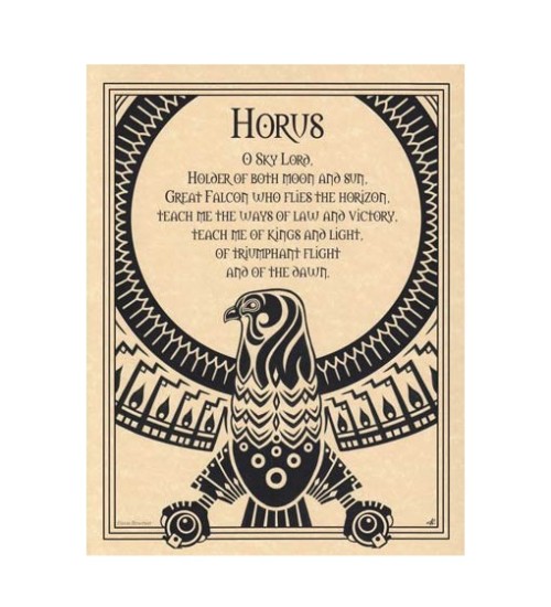 Horus Egyptian God Parchment Poster