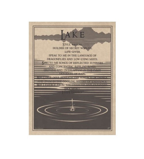 Lake Prayer Parchment Poster