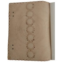 7 Chakra Stones Leather Blank Journal - 13 Inches