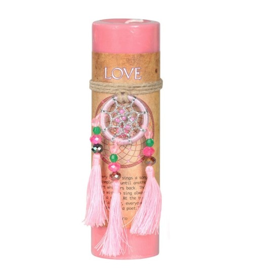 Love Dreamcatcher Pillar Candle