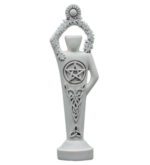 Pentacle Lord White Stone Finish Altar Statue