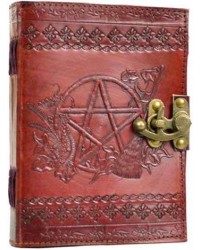 Pentagram Leather Journal with Latch