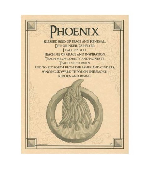Phoenix Parchment Poster