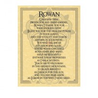 Rowan Tree Blessing Parchment Poster