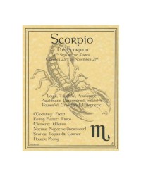 Scorpio Zodiac Parchment Poster