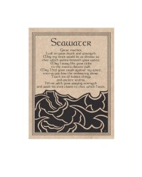 Seawater Ocean Blessing Prayer Parchment Poster
