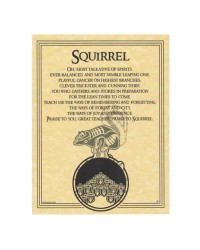 Squirrel Prayer Animal Spirit Parchment Poster