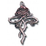 Rosycroix Gothic Rose Cross Necklace