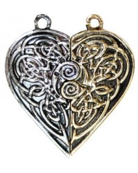 Tristan and Iseult Heart Token Necklace