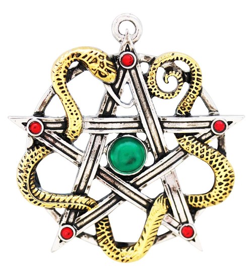 Sulis Minerva Serpent Pentagram Necklace