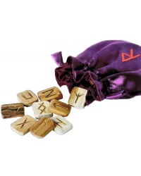 Wooden Runes in Pouch