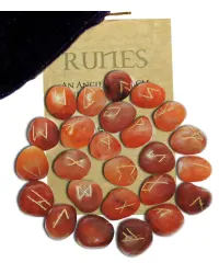 Carnelian Gemstone Rune Set