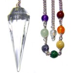 Clear Quartz Crystal Chakra Scrying Pendulum