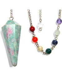 Ruby Zoisite Chakra Scrying Pendulum