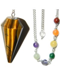 Tigers Eye Chakra Scrying Pendulum