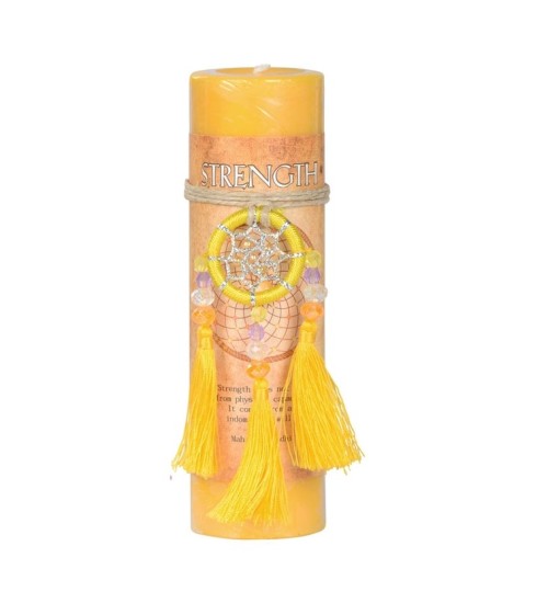 Strength Dreamcatcher Pillar Candle