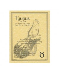 Taurus Zodiac Parchment Poster