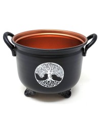 Tree of Life Metal 4 Inch Mini Cauldron